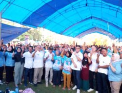 Lautan Manusia Terlihat Saat Ajp-James Gelar Kampanye Terbatas Di Kecamatan Buke