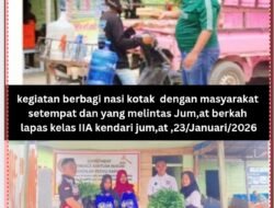 Mempererat silaturahmi, Lapas Kelas IIA Kendari Berbagi Sembako Dengan Masyarakat Sekitar di Ju,mat Berkah