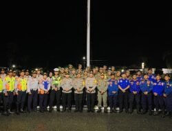 Wakapolres Konsel Pimpin Langsung Apel Siaga Pengamanan Idhul Fitri, Satpol PP Turunkan 30 Personil