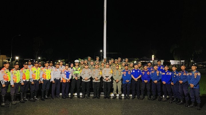 Wakapolres Konsel Pimpin Langsung Apel Siaga Pengamanan Idhul Fitri, Satpol PP Turunkan 30 Personil