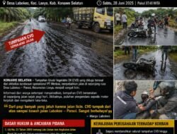 ‎  ‎Diduga Tumpahan CVO PT Merbau Sebabkan Kecelakaan Massal di Jalan Labokeo–Parasi, Perusahaan Terancam Sanksi Pidana dan Gugatan Ganti Rugi