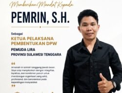 DPP Pemuda LIRA Tunjuk Sosok Muda Pemrin, S.H. Pimpin Pembentukan DPW Sulawesi Tenggara