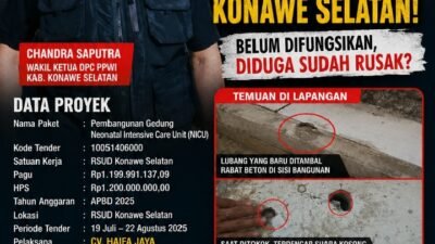 Gedung NICU RSUD Konawe Selatan Disorot, PPWI Akan Laporkan Dugaan Permasalahan Kualitas Pekerjaan ke Kejaksaan