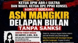 Ketua DPW ABR-I Sultra Paisal Alvin dan Wakil Ketua DPC PPWI Konawe Selatan Chandra Saputra Soroti Dugaan ASN Mangkir Delapan Bulan Tanpa Sanksi