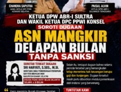 Ketua DPW ABR-I Sultra Paisal Alvin dan Wakil Ketua DPC PPWI Konawe Selatan Chandra Saputra Soroti Dugaan ASN Mangkir Delapan Bulan Tanpa Sanksi