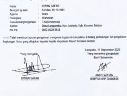 Ketua DPD Tawon Secara Resmi Laporkan Dugaan Pabrik Sagu Ilegal Beserta Oknum Yang di Duga Membekup