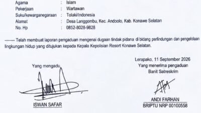 Ketua DPD Tawon Secara Resmi Laporkan Dugaan Pabrik Sagu Ilegal Beserta Oknum Yang di Duga Membekup